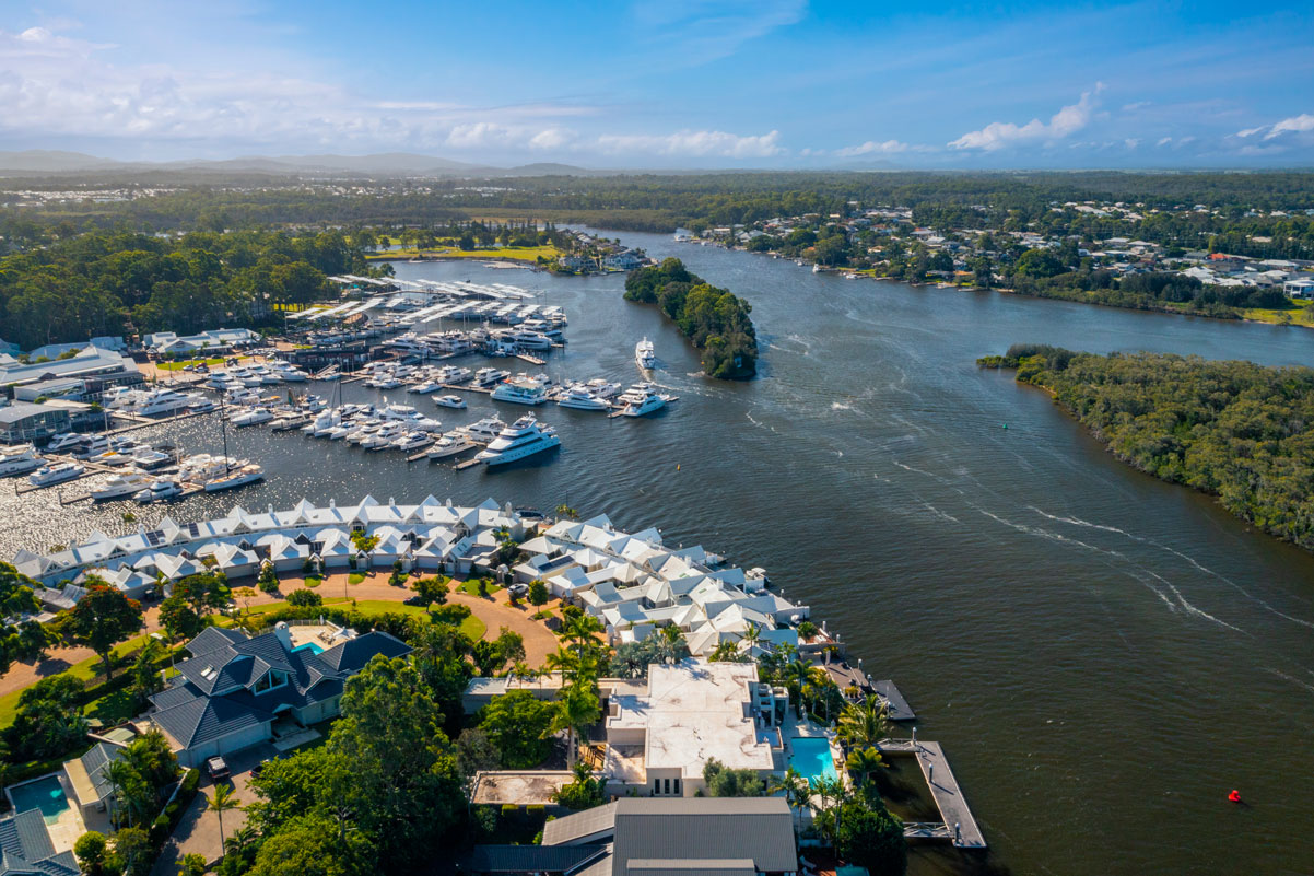 Morning View Hope Island, Gold Coast Looking at Coomera River Stock Photo -  Image of bark, hope: 104297636